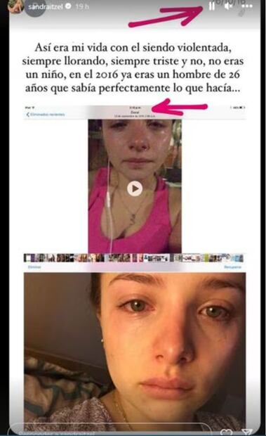 Sandra Itzel demuestra pruebas de cómo vivió su matrimonio con Adrián Di Marco.