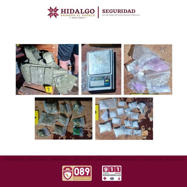 Detienen a siete personas en Tizayuca por presuntos delitos contra la salud | Fotos: SSPH