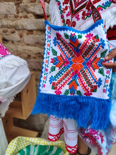 Josefina Guzmán Rojas y Erika Escorcia Vargas explicaron en entrevista que actualmente enfrentan la reproducción de sus bordados mediante impresión o máquinas de bordado. I Foto: Mirely Santos