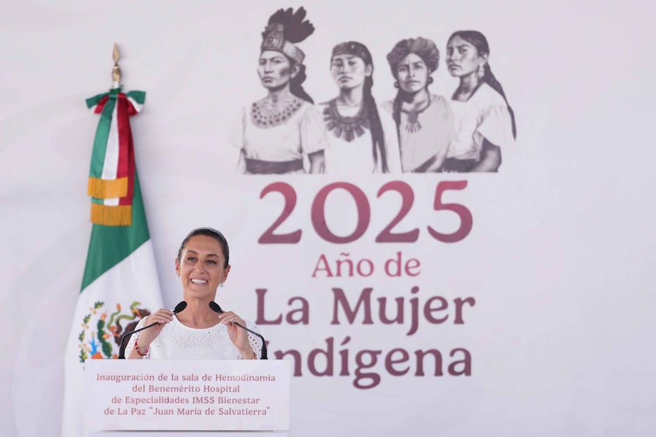 La presidenta Claudia Sheinbaum, entrega en BCS una sala de hemodinamia para atender infartos y otros problemas cardíacos. Domingo 13 de julio de 2025. Foto: Agencia EL UNIVERSAL/ESPECIAL Presidencia/RDB.