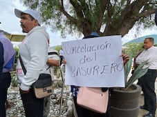 Exigen pobladores cancelación de basurero de Tula; construcción ya va al 90%