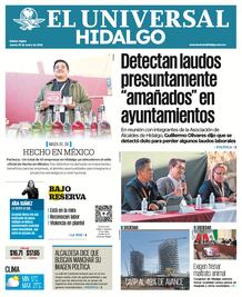 Portada El Universal Hidalgo 29/1/26