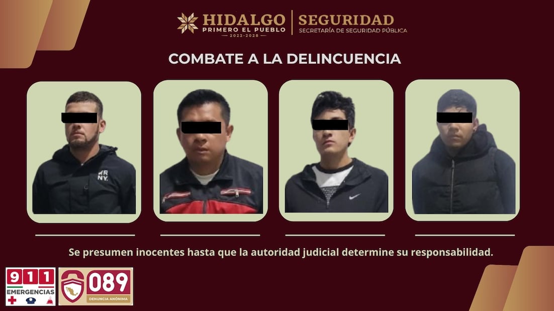 Desarticulan presunta célula dedicada al robo de infraestructura de telecomunicaciones en Atitalaquia | Fotos: SSPH