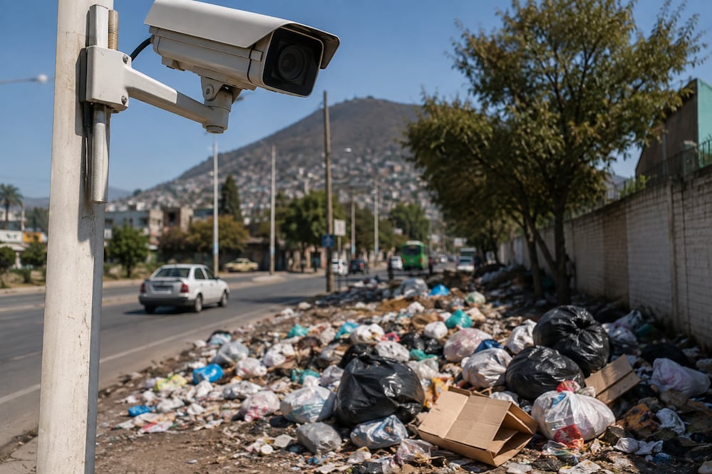 Hasta 8 personas por semana son detectadas tirando basura en Pachuca | Imagen generada con IA
