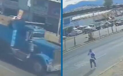 #Video Camión de carga atropella a hombre en Tulancingo