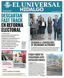 Portada El Universal Hidalgo 30/7/26