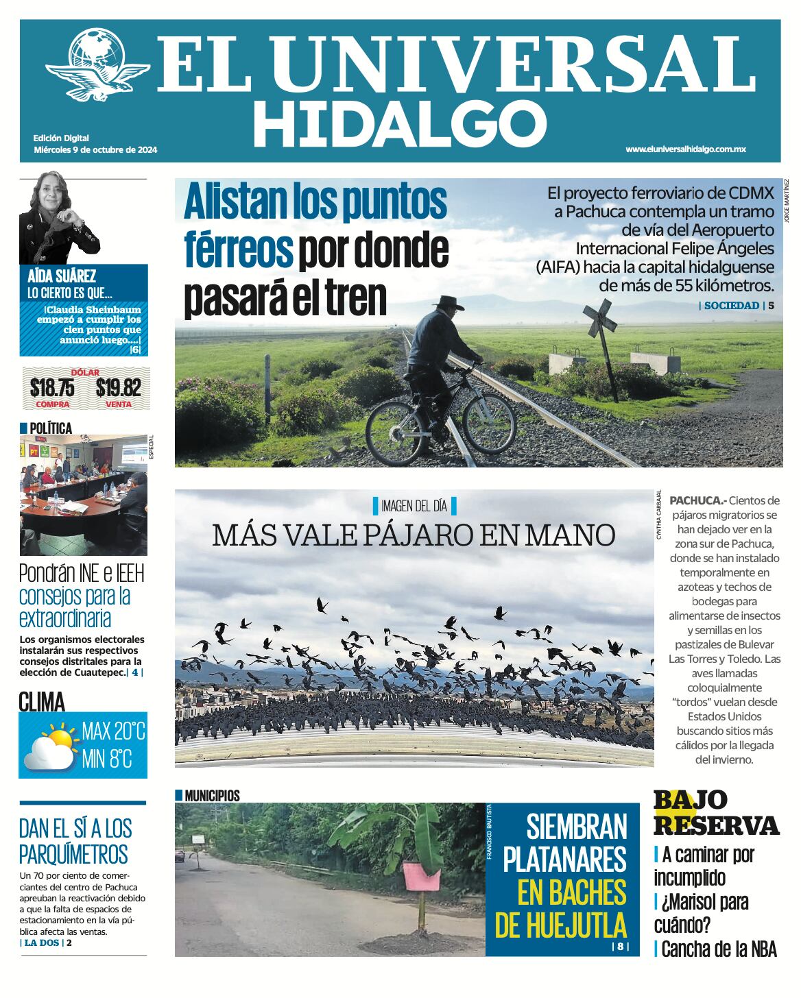 Portada El Universal Hidalgo 091024