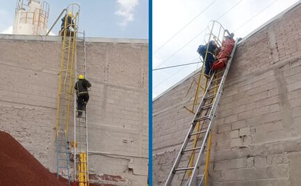 Bomberos brindan auxilio a persona lesionada por descarga eléctrica