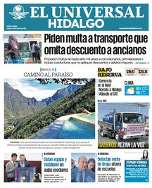 Portada El Universal Hidalgo 10 de abril 2025