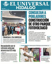 Portada El Universal Hidalgo 15/7/26