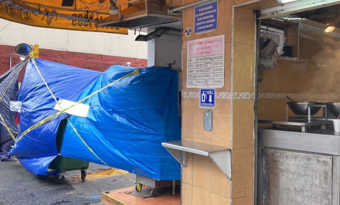 El estacionamiento de la taquería fue clausurado | Foto: El Universal