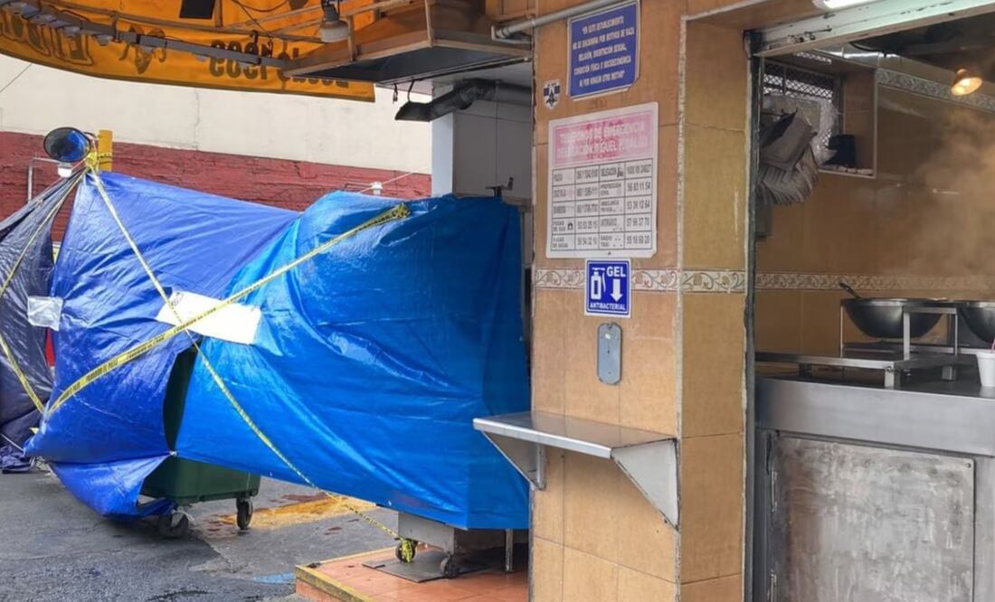 El estacionamiento de la taquería fue clausurado | Foto: El Universal