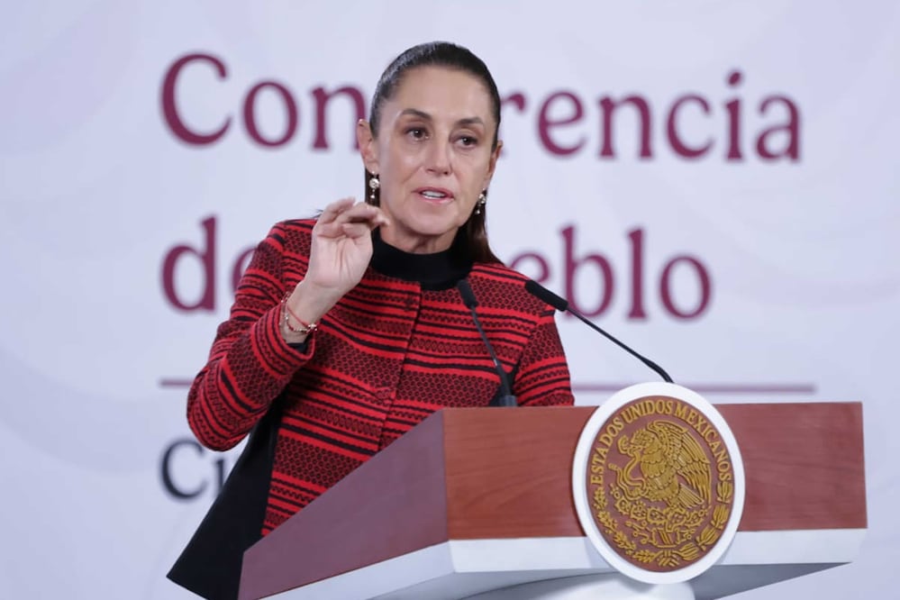 La presidenta Claudia Sheinbaum durante su conferencia matutina desde Palacio Nacional. Foto: Agencia EL UNIVERSAL/Fernanda Rojas/RDB.