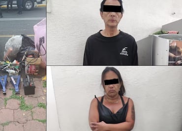 Atrapan a pareja de presuntos ladrones saqueando casa en Edomex