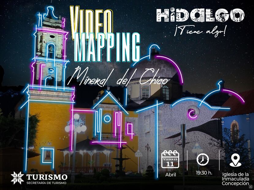 Videomapping ilumina la historia de Mineral del Chico, nuevo atractivo turístico en Hidalgo | Cortesía: Turismo Hidalgo