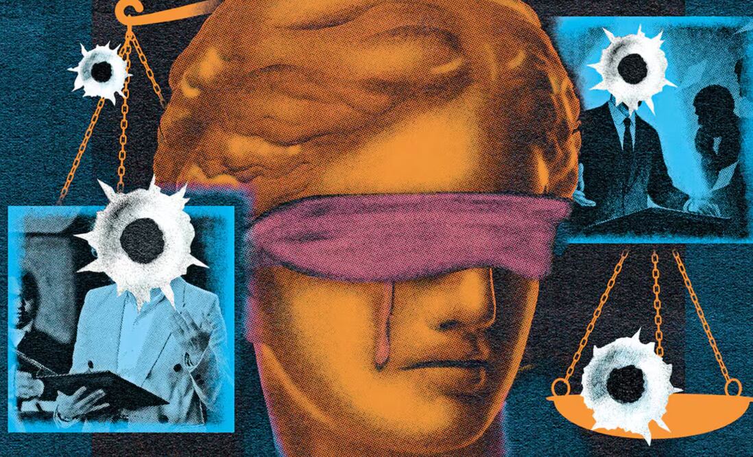 En México, las personas abogadas están expuestas a ser víctimas de ataques y ejecuciones. Ilustración: Ani Cortés.