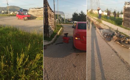 Motociclista lesionado en accidente vial registrado en Napateco, Tulancingo