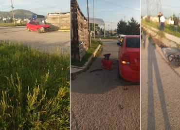 Motociclista lesionado en accidente vial registrado en Napateco, Tulancingo