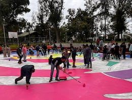 Renuevan con arte la cancha del Parque Hidalgo en Pachuca