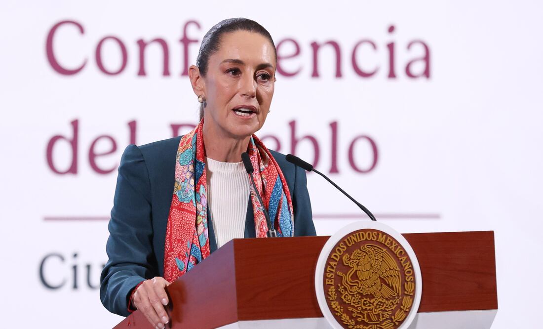 Claudia Sheinbaum, en Palacio Nacional. La presidenta envía al Congreso dos iniciativas de seguridad. Martes 11 febrero 2025. Foto: Agencia EL UNIVERSAL/Diego Simón Sánchez/LCG