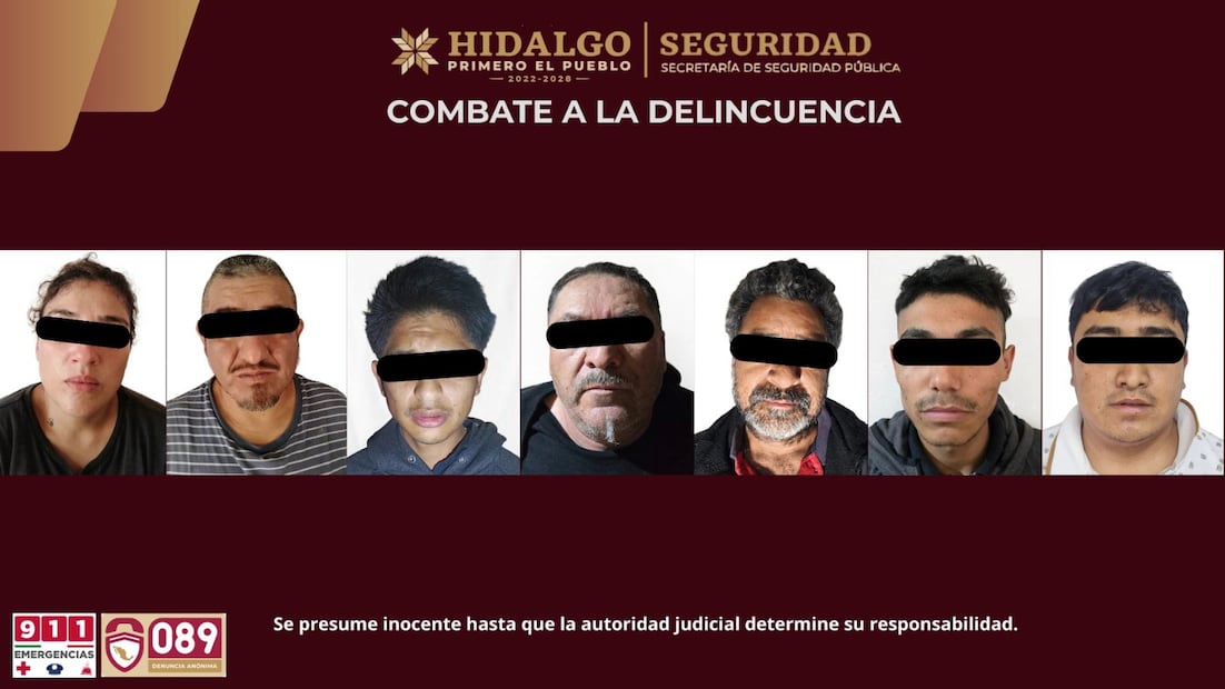 Golpe al narcomenudeo en Acatlán: siete detenidos tras operativo coordinado | Fotos: SSPH