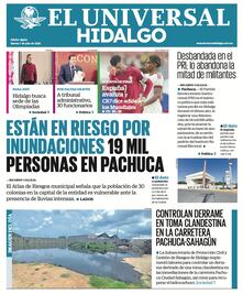 Portada El Universal Hidalgo 7/7/26