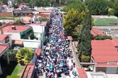 Viacrucis en Tulancingo congrega a más de ocho mil visitantes y pobladores