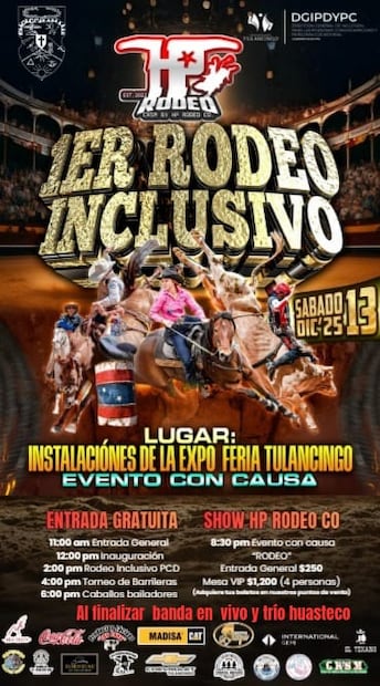 Tulancingo hará historia con el Primer Rodeo Inclusivo en Hidalgo | Cortesía: Turismo Hidalgo