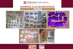 Cateo en Las Lajas deja dos detenidos y aseguramiento de 630 dosis de droga en Pachuca