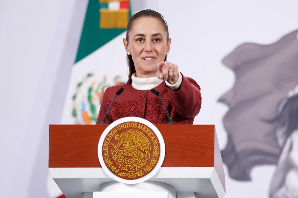 La presidenta Claudia Sheinbaum durante su conferencia matutina desde Palacio Nacional. Foto: Agencia EL UNIVERSAL/Diego Simón Sánchez/RDB.