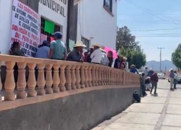 Se manifiestan pobladores de tres comunidades de Santiago de Anaya