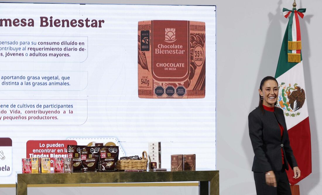 La presidenta Claudia Sheinbaum durante su conferencia matutina desde Palacio Nacional. Foto: Agencia EL UNIVERSAL/Diego Simón Sánchez/RDB.