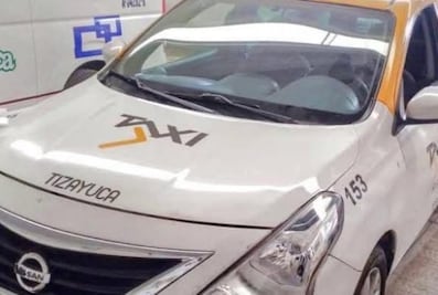Violento asalto a taxista en Tizayuca; cuatro sujetos lo golpean y roban su vehículo