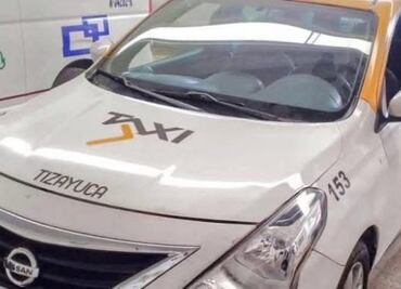 Violento asalto a taxista en Tizayuca; cuatro sujetos lo golpean y roban su vehículo