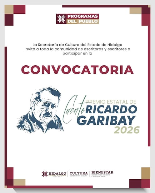 Hidalgo abre convocatorias para premiar a nuevas voces de la literatura | Cortesía: Cultura Hidalgo