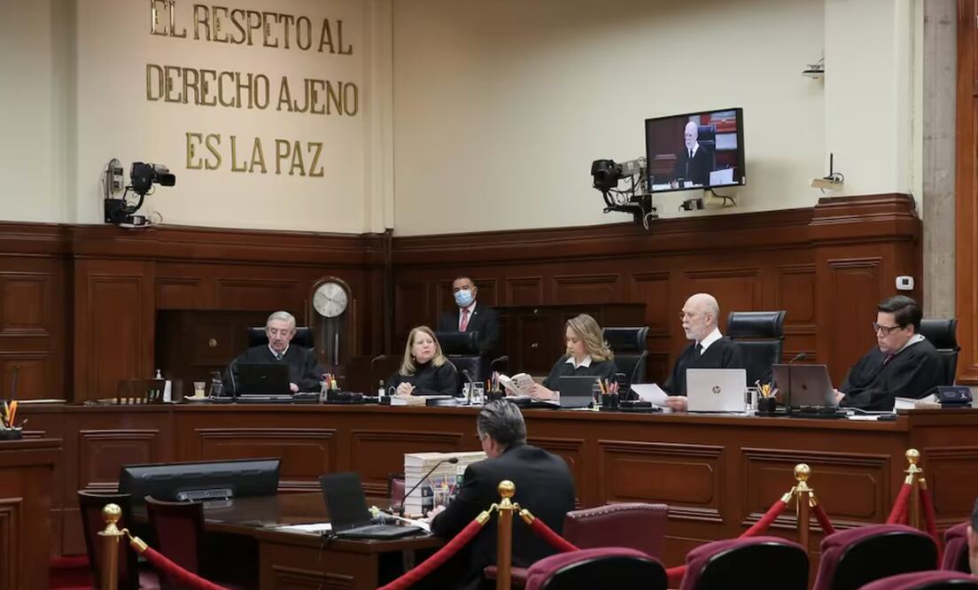 Ministros de la Suprema Corte de Justicia de la Nación en sesión para invalidar una parte de la reforma judicial este 5 de noviembre del 2024. Foto: Especial