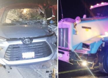 Choque de tráiler y auto deja a una persona sin vida en Huajomulco