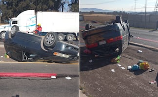 Muere menor tras volcadura en la carretera México-Tuxpan, a la altura de Las Lajas