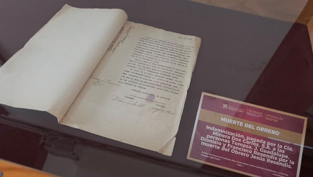 “Voces de la Justicia Laboral”: exhiben en Pachuca expedientes que retratan casi 50 años de lucha obrera | Foto: STPSH