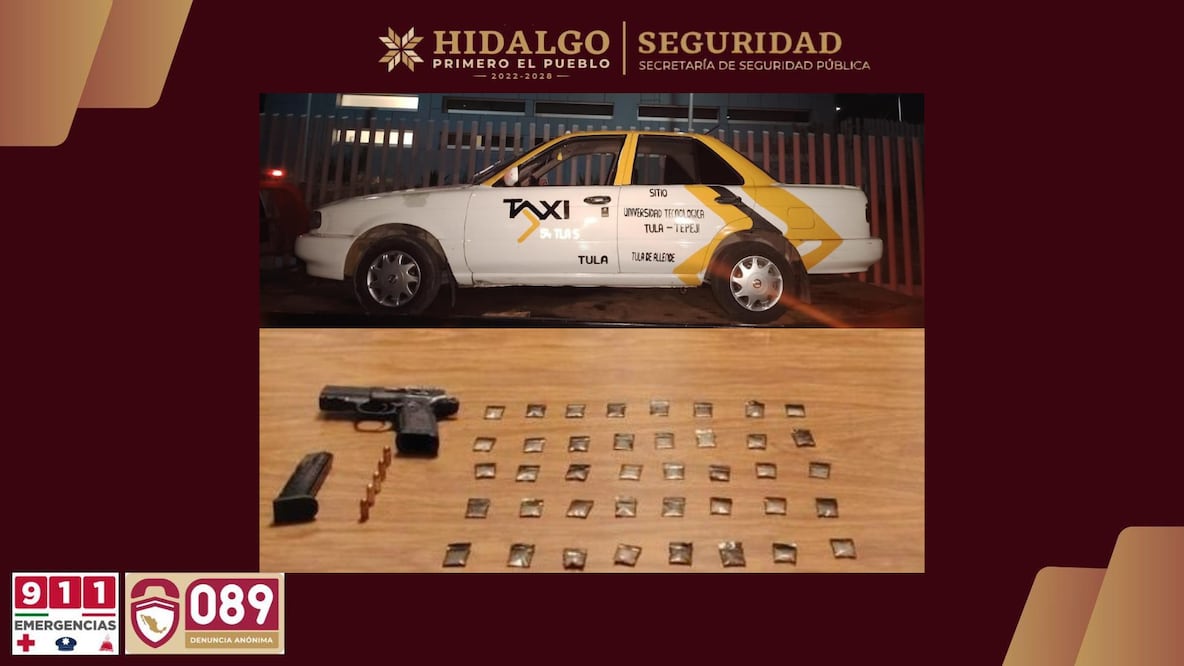 Les aseguraron arma de fuego y droga | Fotos: SSPH