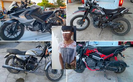 Tras la detención de un sujeto, localizan cinco motocicletas en un inmueble en Ixmiquilpan