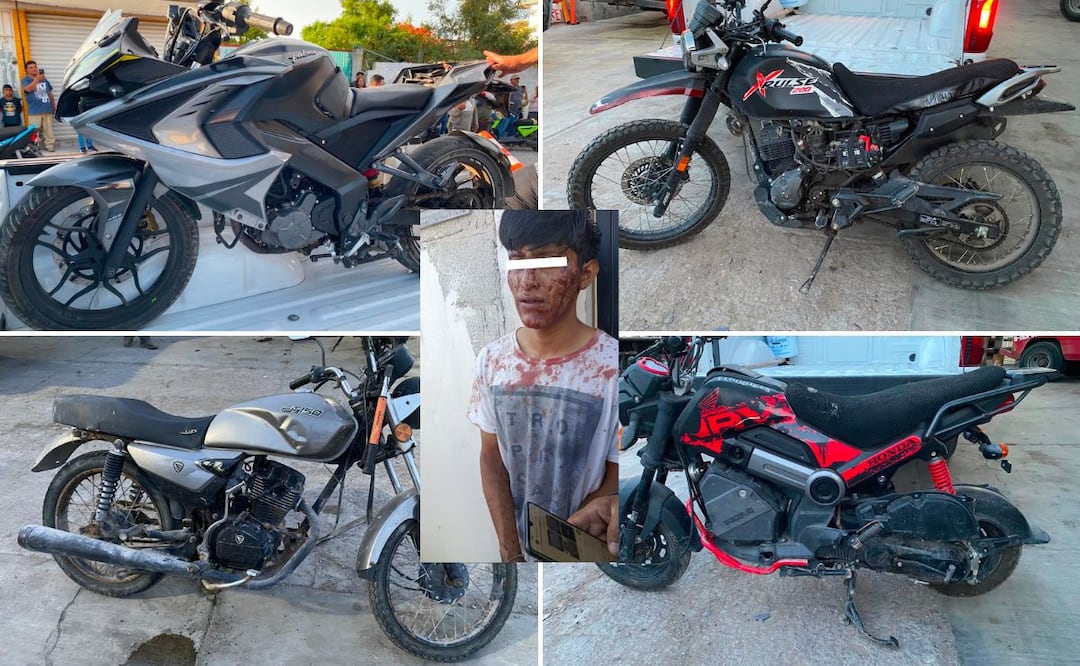 Detienen a presunto ladrón de motocicletas en Ixmiquilpan I Foto: Especial