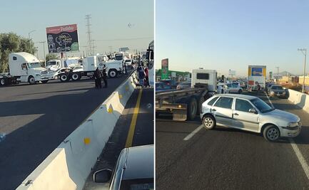 Transportistas bloquean la autopista México - Pachuca; exigen seguridad