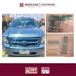 Detienen a cuatro personas y aseguran arma de fuego en operativo de seguridad en Mineral de la Reforma