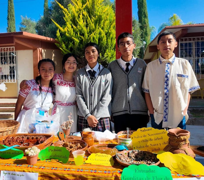Alumnos del Valle del Mezquital realizan un concurso gastronómico con el objetivo de preservar sus tradiciones I foto: Cortesía