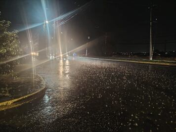 Se registran fuertes lluvias en la zona metropolitana de Pachuca