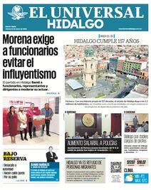 Portada El Universal Hidalgo 16/1/26