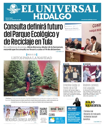 Portada El Universal Hidalgo 41225
