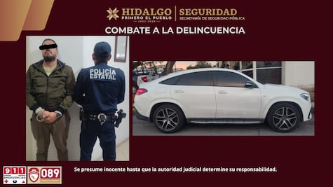 Recuperan vehículo de lujo robado en Pachuca; detenido tenía cinco órdenes de aprehensión