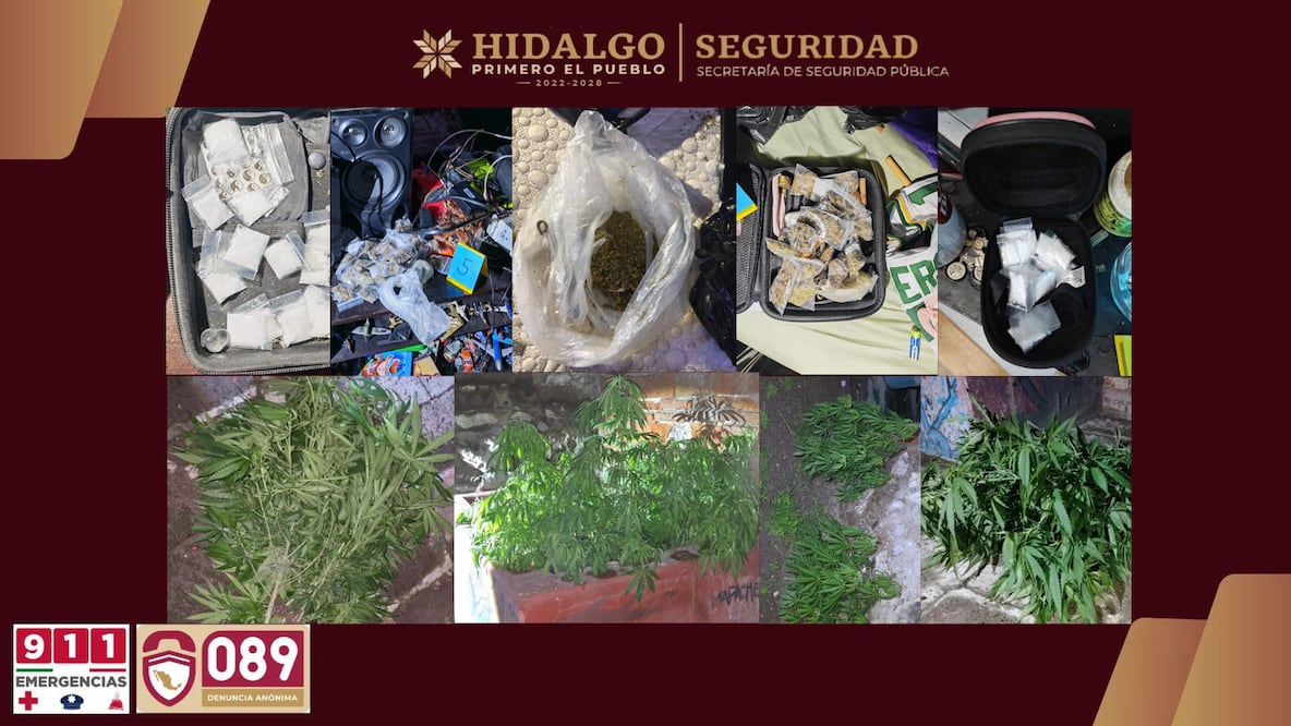 Golpe al narcomenudeo en Pachuca | Fotos: SSPH